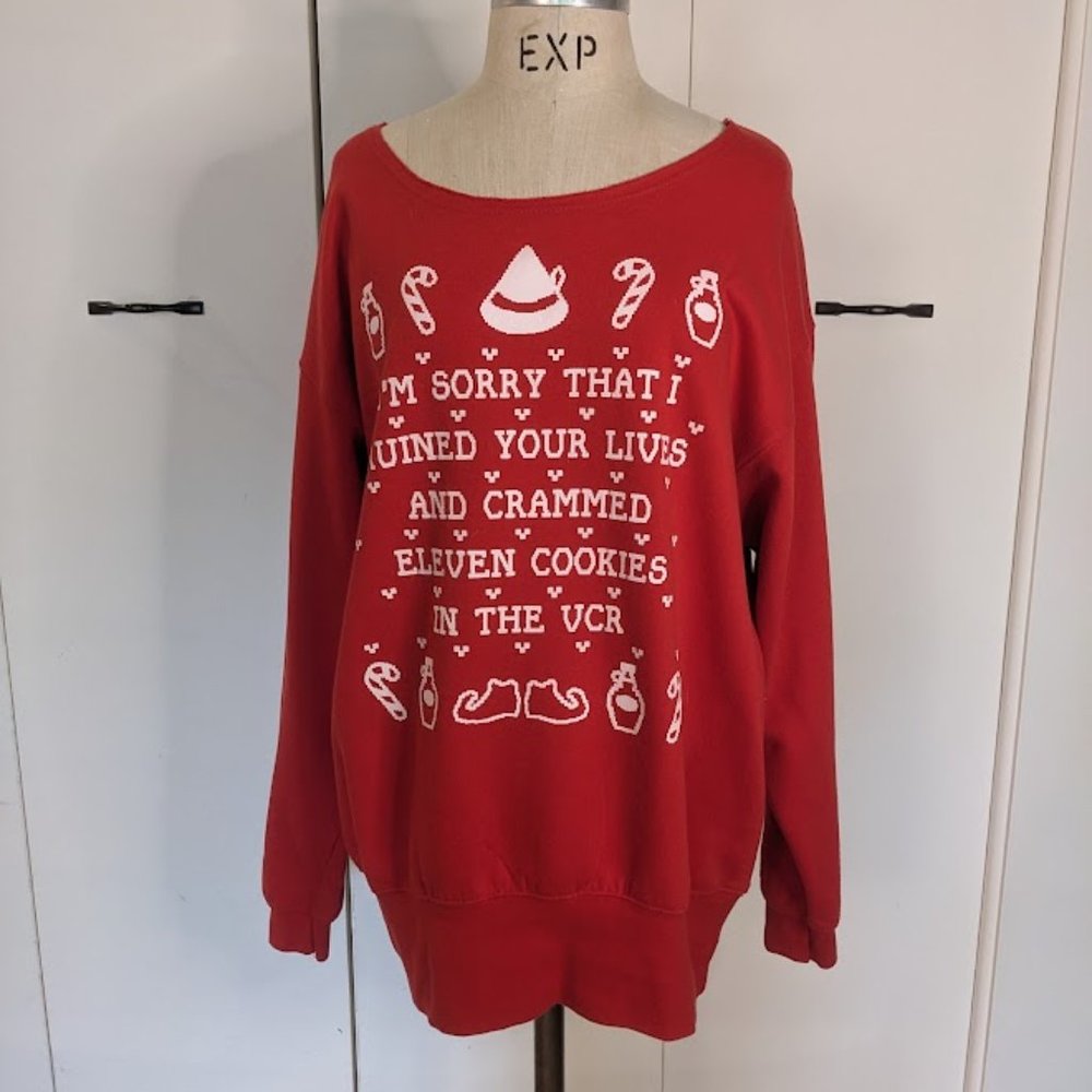 Red "Elf" holiday sweatshirt, size Large